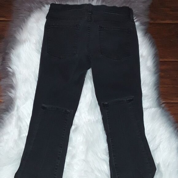 Frame Factory Faded Black Distressed Ripped Denim Jeans - Picture 6 of 8
